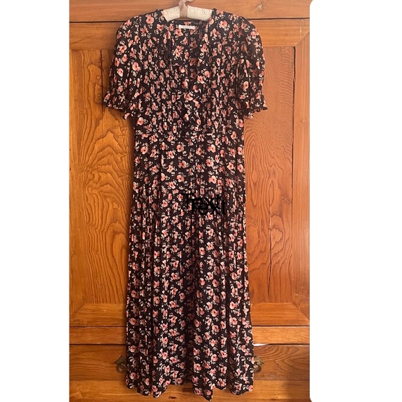 Doen Floral Black Poet Dress - Picture 2 of 10
